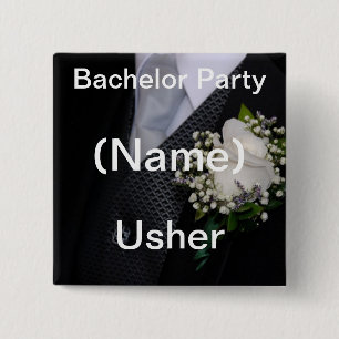 Chapa Cuadrada Boda Usher