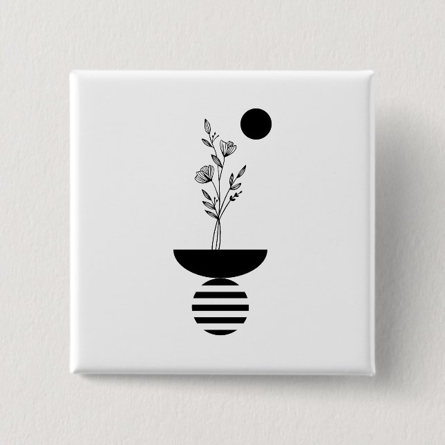 Chapa Cuadrada Boho Elegant Flower (Anverso)