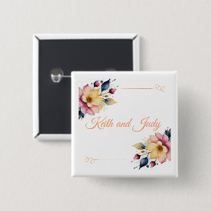 Chapa Cuadrada Boho Peachy Floral