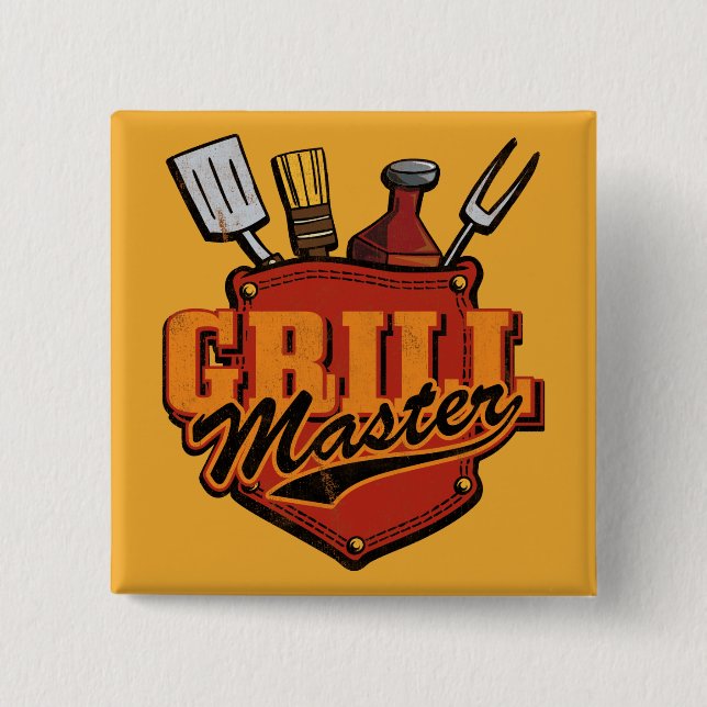 Chapa Cuadrada Bolsillo Grill Master (Anverso)