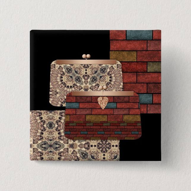 Chapa Cuadrada Bolsos de mano elegantes (Anverso)