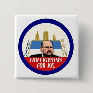Chapa Cuadrada Bomberos para el alcalde 2013 de Joe Lhota NYC
