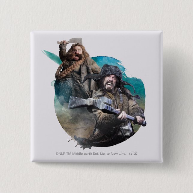 Chapa Cuadrada Bombur y Bofur (Anverso)