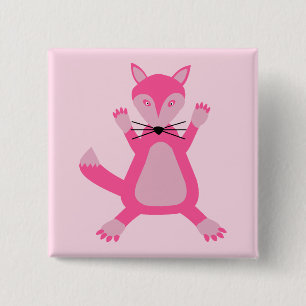Chapa Cuadrada Bonito Pink Baby Fox
