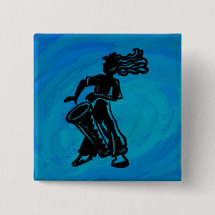 Chapa Cuadrada Boogie Nights Drum Blue de Nueva York