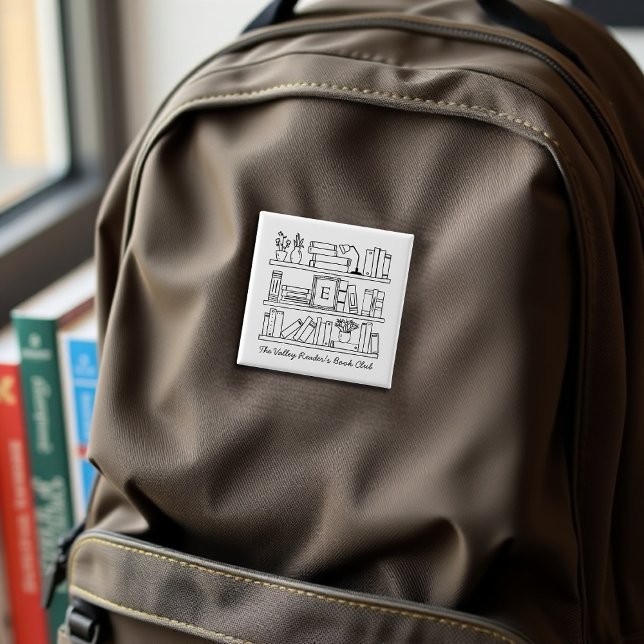 Chapa Cuadrada Book Club Member's Personalized Gift (Subido por el creador)