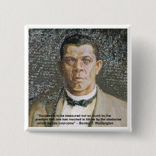 Chapa Cuadrada Booker T Washington & Success