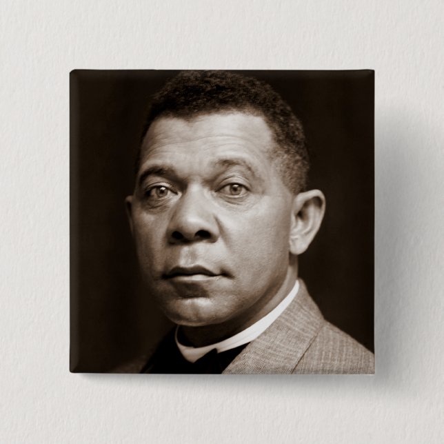 Chapa Cuadrada Booker Washington: Educador afroamericano (Anverso)