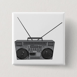 Chapa Cuadrada Boombox Ghetto Blaster Jambox Radio Cassette