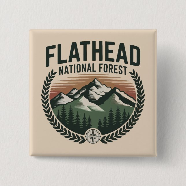 Chapa Cuadrada Bosque Nacional Flathead Montana Wilderness (Anverso)