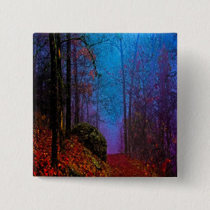 Chapa Cuadrada Bosque Pintado Niebla Púrpura de Otoño
