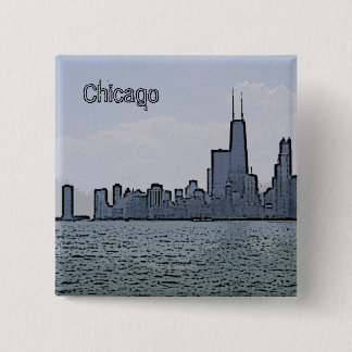 Chapa Cuadrada Bosquejo del impresionante horizonte de Chicago