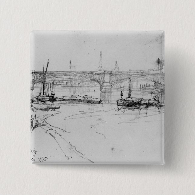 Chapa Cuadrada Bosquejo del puente de Londres, 1860 (Anverso)