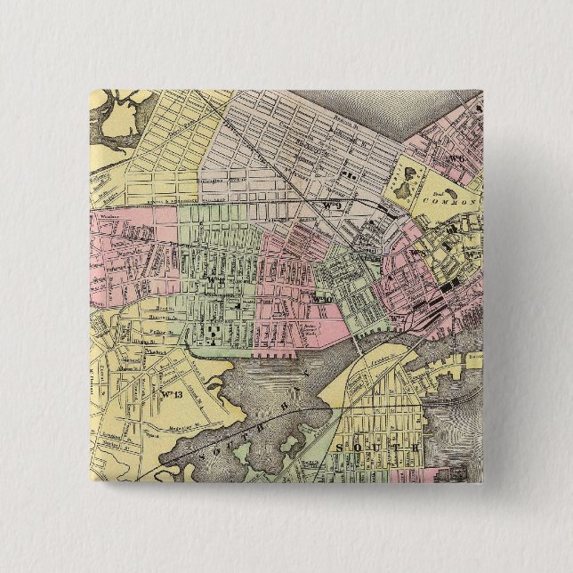 Chapa Cuadrada Boston 3 (Anverso)