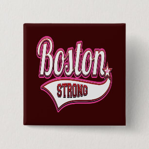 Chapa Cuadrada Boston fuerte en rosa