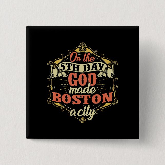 Chapa Cuadrada Boston Massachusetts (Anverso)