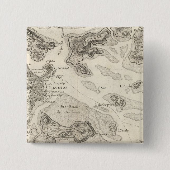 Chapa Cuadrada Boston y alrededores (Anverso)