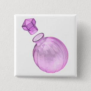 Chapa Cuadrada Botella de vidrio púrpura decorativa vacía