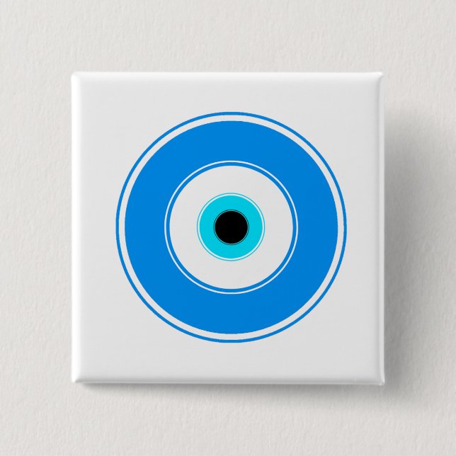 Chapa Cuadrada Bóton (Button) Olho Grego (Anverso)