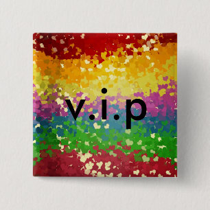 Chapa Cuadrada boton colorines ines, v.i.p