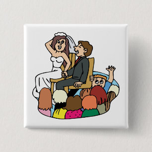 Chapa Cuadrada Botón: Danza de la silla