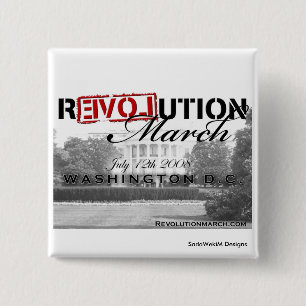 Chapa Cuadrada ¡Botón de marzo de la revolución!
