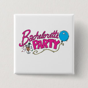 Chapa Cuadrada Botón: Fiesta de Bachelorette