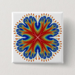 Chapa Cuadrada Botón: Flor de la luna de Antarian