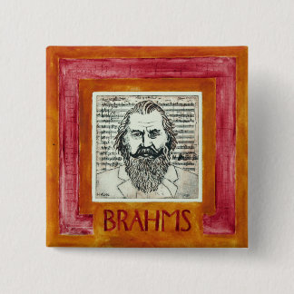 Chapa Cuadrada Botón/insignia de Brahms