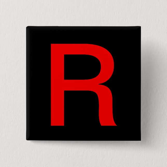 Chapa Cuadrada Boton rocket (Anverso)