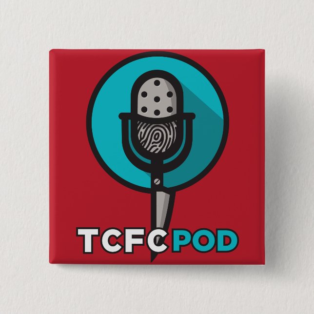 Chapa Cuadrada ¡Botón verdadero del club de fans del crimen! (Anverso)