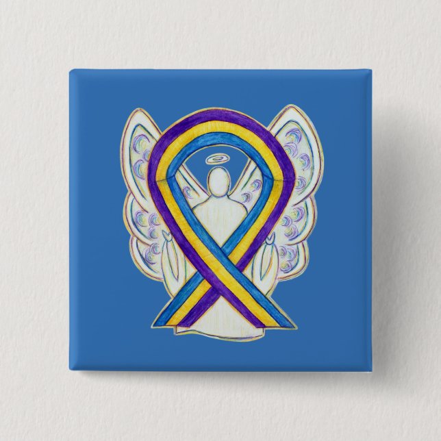 Chapa Cuadrada Botones Angel Pin de la cinta de opciones de sensi (Anverso)