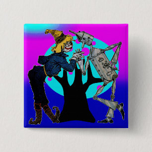 Chapa Cuadrada Botones de árbol neón