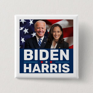 Chapa Cuadrada Botones de colección electoral Biden Harris 2020
