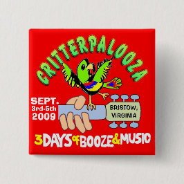 Chapa Cuadrada Botones de CRITTERPALOOZA