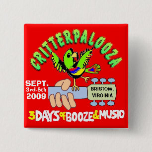 Chapa Cuadrada Botones de CRITTERPALOOZA