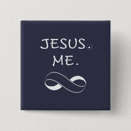 Chapa Cuadrada Botones de Jesús Me Infinity Inspiración Cristiana