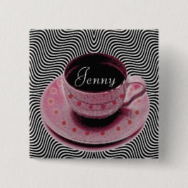 Chapa Cuadrada botones de la cafetería