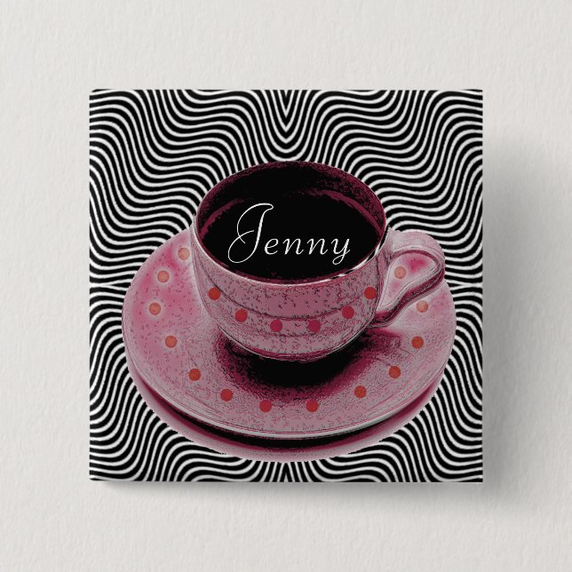 Chapa Cuadrada botones de la cafetería (Anverso)
