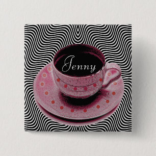 Chapa Cuadrada botones de la cafetería