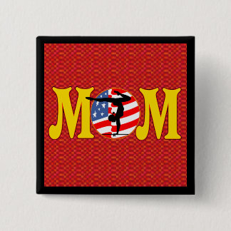 Chapa Cuadrada Botones de la mamá de la gimnasia