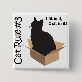Chapa Cuadrada Botones de la regla #3 del gato