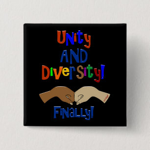 Chapa Cuadrada Botones de la unidad y de la diversidad