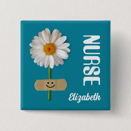 Chapa Cuadrada Botones de regalo de nombre personalizado para enf