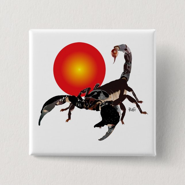 Chapa Cuadrada Botones de Skorpion (Anverso)