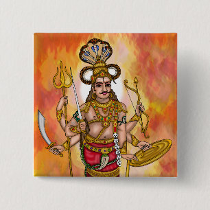 Chapa Cuadrada Botones de Veerabhadra