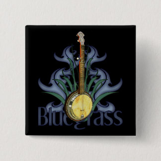 Chapa Cuadrada Botones del diseño del banjo del Bluegrass