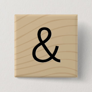 Chapa Cuadrada Botones del juego de la teja de la letra: Signo