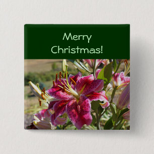 Chapa Cuadrada Botones Feliz Navidad Venta Minorista Lily