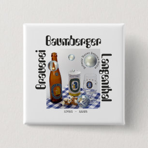 Chapa Cuadrada Botones Langenthal Brauerei Baumberger